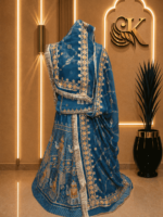 Mahi Fendy Silk Rajputi Poshak
-  Teal Blue