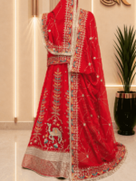 Camel Semi Pure Rajputi Poshak-Red