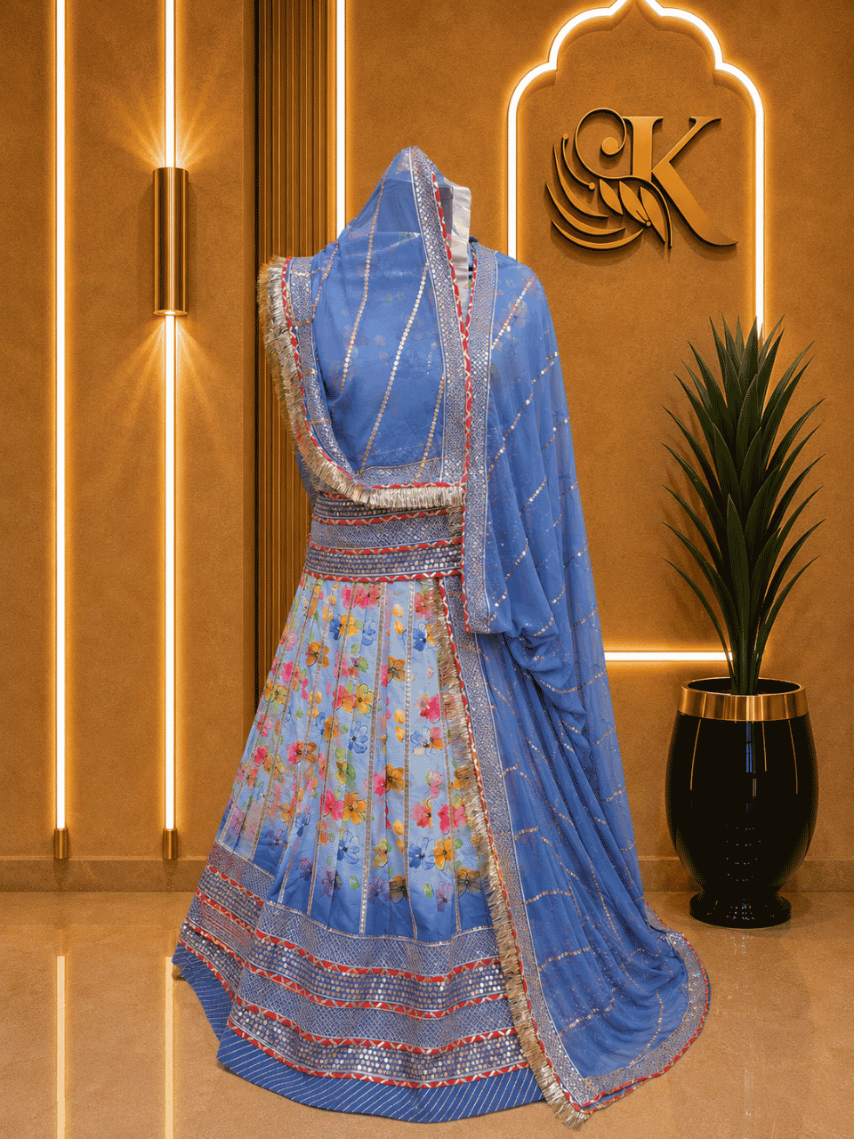 untitled-design-2-221 Ishita Satin Rajputi Poshak - Blue - Image 1