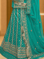 Banarasi Rajputi Poshak - Rama Green 2 - Image 2