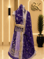 Radhika Semi Pure Rajputi Poshak - Levender
