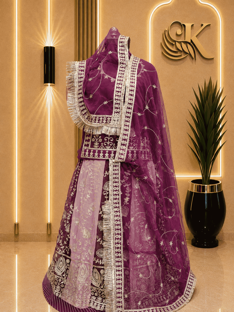 untitled-design-2-237 Radhika Semi Pure Rajputi Poshak - Wine - Image 1