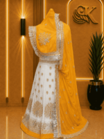 Amrita Fendy Silk Rajputi Poshak
-  Yellow