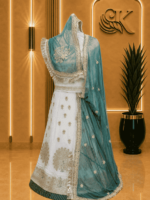 Amrita Fendy Silk Rajputi Poshak
-  Green