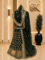 Aarya Semi Pure Rajputi Poshak- Green