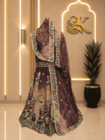 Amaya Semi Pure Rajputi Poshak- Brown