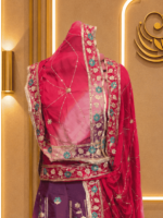 Amaya Semi Pure Rajputi Poshak- Red - Image 3
