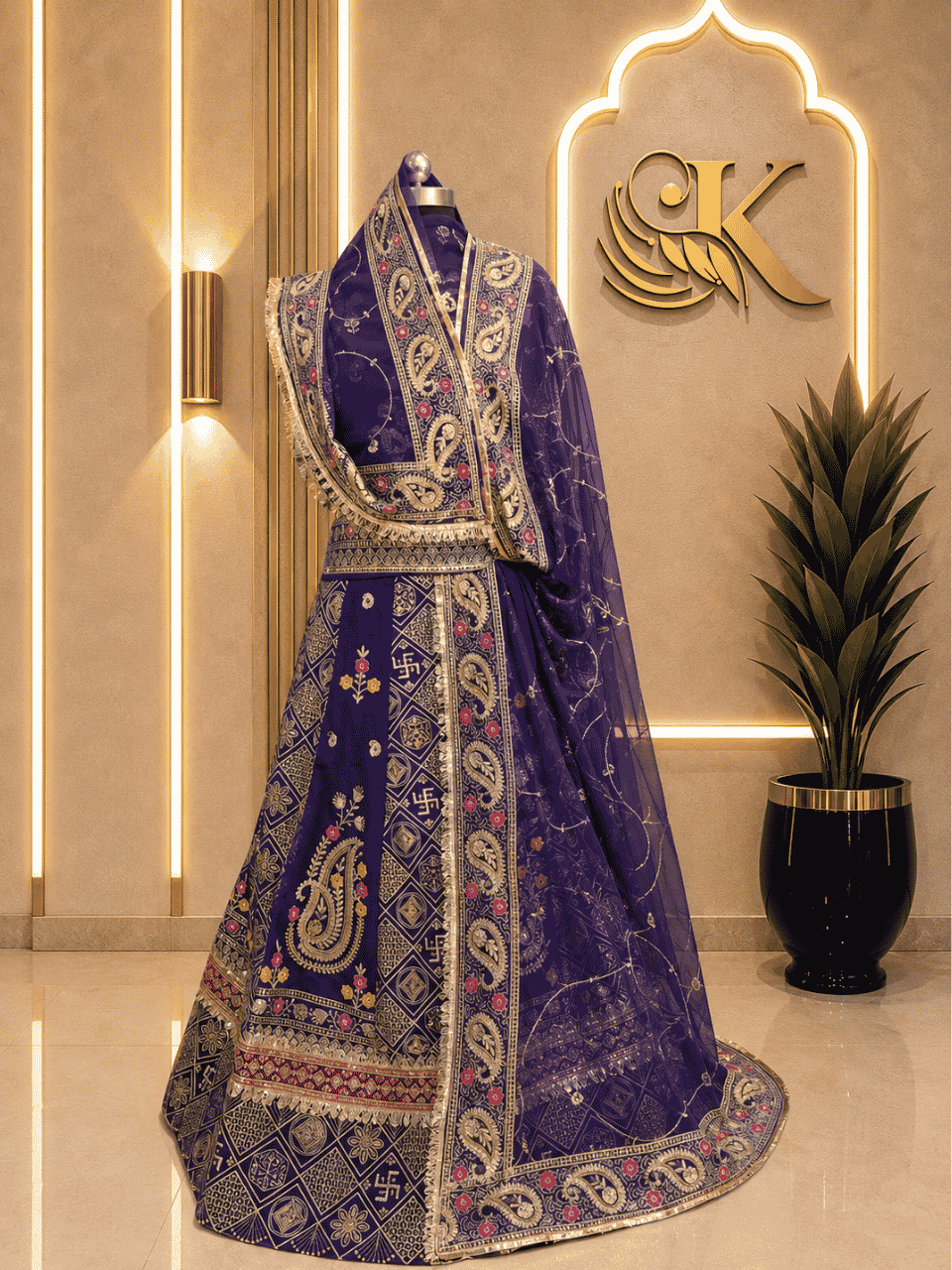 untitled-design-2-267 Dhara Semi Pure Rajputi Poshak- Purple - Image 1