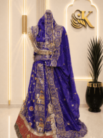 Mehak Semi Pure Rajputi Poshak- Purple