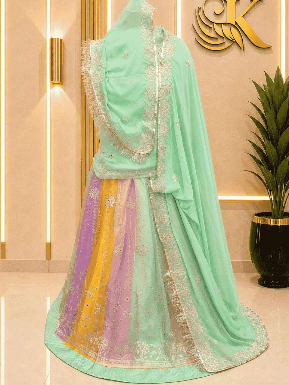 untitled-design-2-285 Avisha Organza Rajputi Poshak- Sea Green - Image 1
