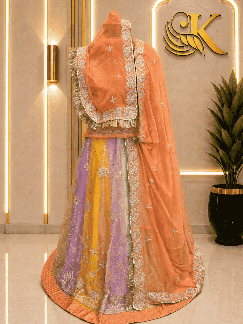 untitled-design-2-287 Avisha Organza Rajputi Poshak- Peach - Image 1