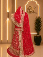 Anushka Semi Pure Rajputi Poshak - Red 1