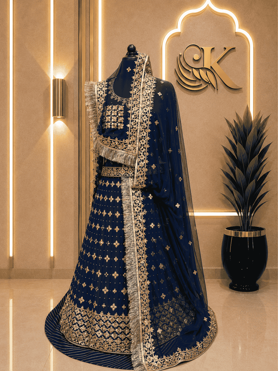 untitled-design-2-297 Zoya Semi Pure Rajputi Poshak - Teal Blue - Image 1