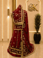 Lavya Satin Rajputi Poshak - Maroon