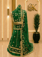 Lavya Satin Rajputi Poshak - Green
