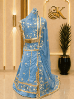 Lavya Satin Rajputi Poshak - Sky Blue