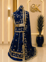 Lavya Satin Rajputi Poshak - Navy Blue