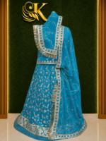 Shanaya Frendy Silk  Rajputi Poshak- Denim Blue
