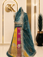 Sameera Banarasi Rajputi Poshak - Green
