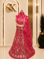 Rajbala Semi Pure Rajputi Poshak-Rose Pink