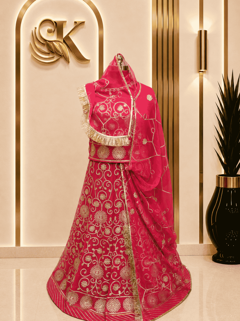 untitled-design-2-334 Rajbala Semi Pure Rajputi Poshak-Rose Pink - Image 1