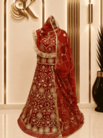 Rajbala Semi Pure Rajputi Poshak-Rust