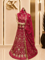 Rajbala Semi Pure Rajputi Poshak- Cherry Red