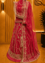 Aarti Semi Pure Rajputi Poshak - Cherry Red