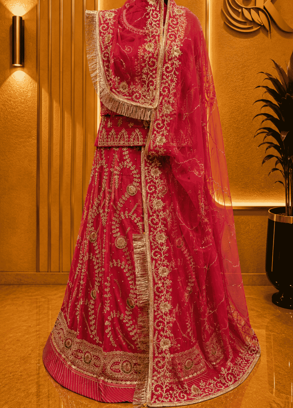 untitled-design-2-50 Aarti Semi Pure Rajputi Poshak - Cherry Red - Image 1