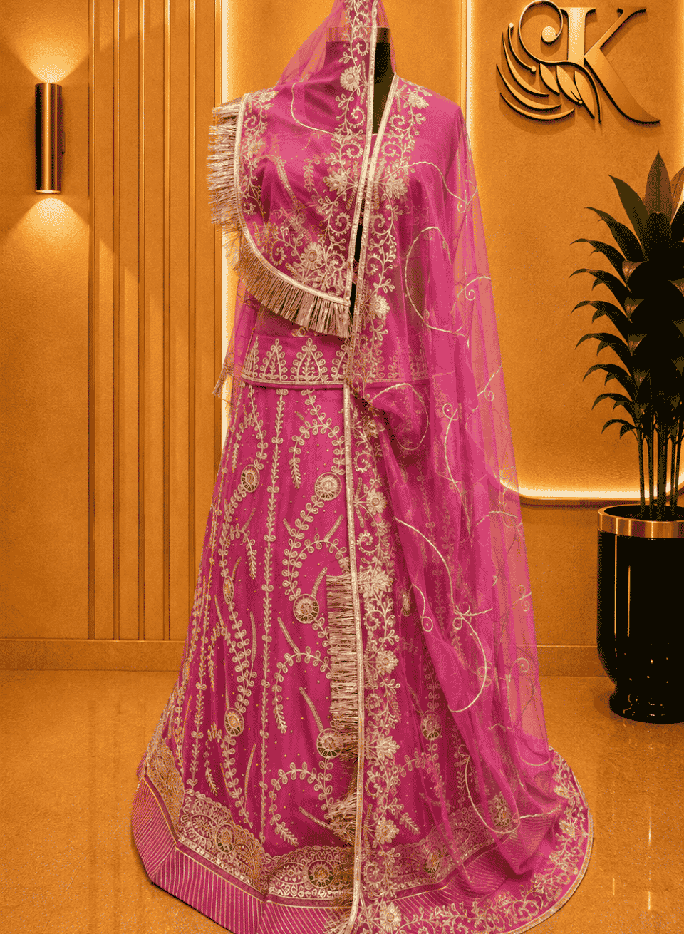 untitled-design-2-54 Aarti Semi Pure Rajputi Poshak - Pink - Image 1