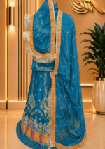 Amara Fendy Silk Rajputi Poshak
- Teal Blue