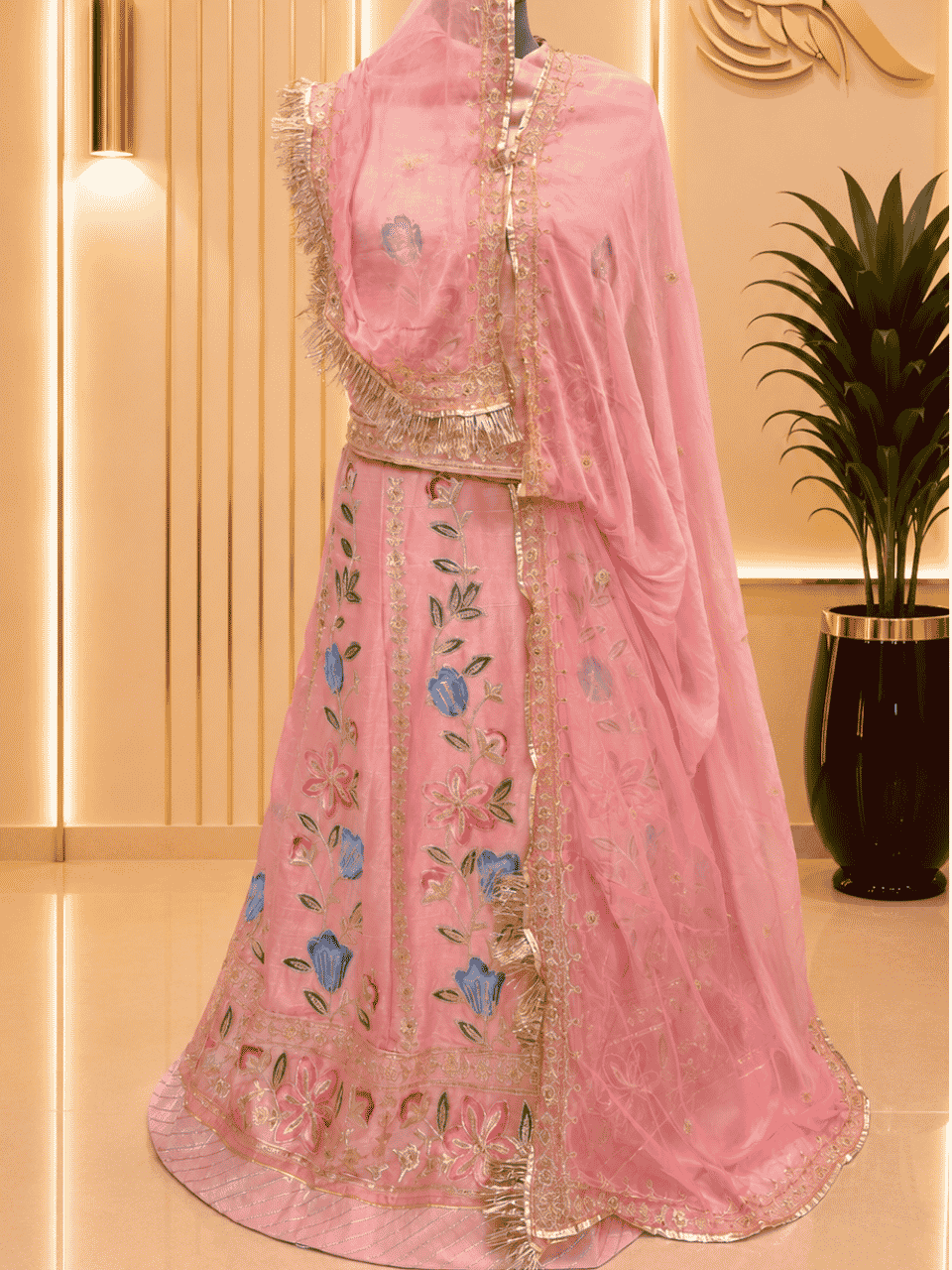 untitled-design-2-81 Chandni Fendy Silk Rajputi Poshak- Rose Pink - Image 1