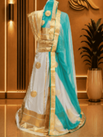 Anjali Satin Rajputi Poshak - Sea green