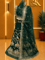 Kajal Semi Pure Rajputi Poshak - Green