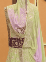Isha Organza  Rajputi Poshak- Elaichi Green - Image 3
