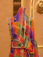 Sumitra Semi Pure Rajputi Poshak - Pachranga 4 - Image 3