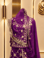 Aanya Satin Rajputi Poshak - Wine - Image 3