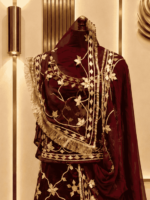 Aanya Satin Rajputi Poshak - Maroon - Image 3