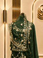 Aanya Satin Rajputi Poshak - Green - Image 3