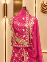 Aanya Satin Rajputi Poshak - Rose Pink - Image 3