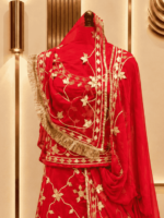 Aanya Satin Rajputi Poshak - Red - Image 3