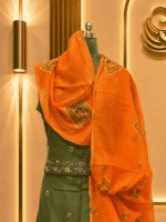Aarohi Cotton Rajputi Poshak - Light Green - Image 3