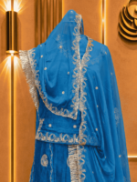 Aditi Fendy Silk Rajputi Poshak
-  Denim Blue - Image 3
