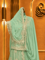 Aditi Fendy Silk Rajputi Poshak
-  Light Green - Image 3