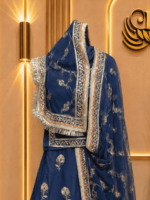 Gauri D natural Rajputi Poshak- Teal Blue - Image 3