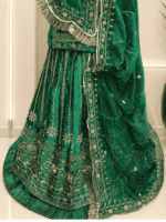 Prisha Satin Rajputi Poshak - Green - Image 2