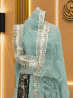 Radhika Semi Pure Rajputi Poshak - Elaichi Green - Image 4