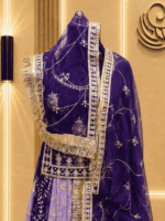 Radhika Semi Pure Rajputi Poshak - Levender - Image 3