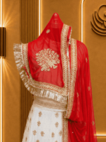 Amrita Fendy Silk Rajputi Poshak
-  Red - Image 3