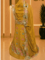 Anika NC Moss Rajputi Poshak - Mustard